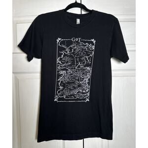 Game Of Thrones Black T-Shirt By American Apparel Sz S Made In USA